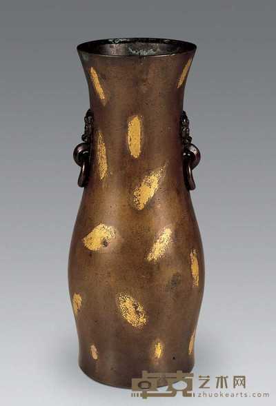 清早期 点金铜瓶 高17cm